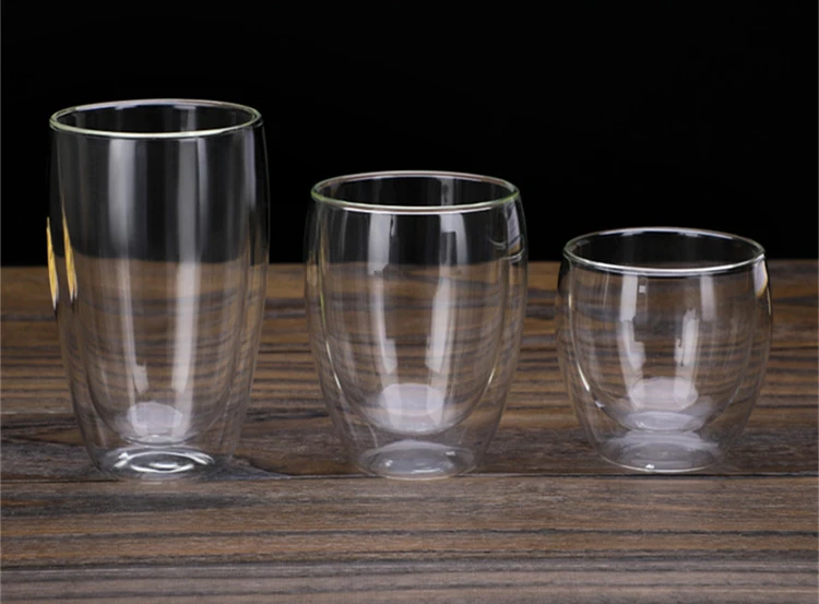 
Eco-friendly Double Wall Glass Cup With High Borosilicate Glass 