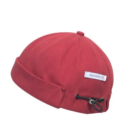 China wholesale fashion Adjustable Rolled Cuff Brimless Hats for Men Cotton Brimless Hat Docker Cap