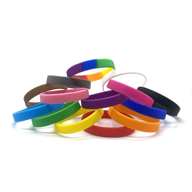 Promotional Advertising Gift Customized Silicone Wrist Band Printed Rubber Custom Logo Bracelets Promotional Wristbands
