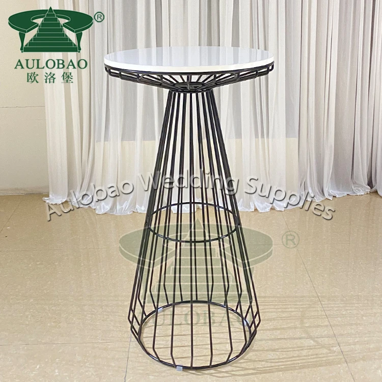 Bar furniture iron metal round bar height table night club