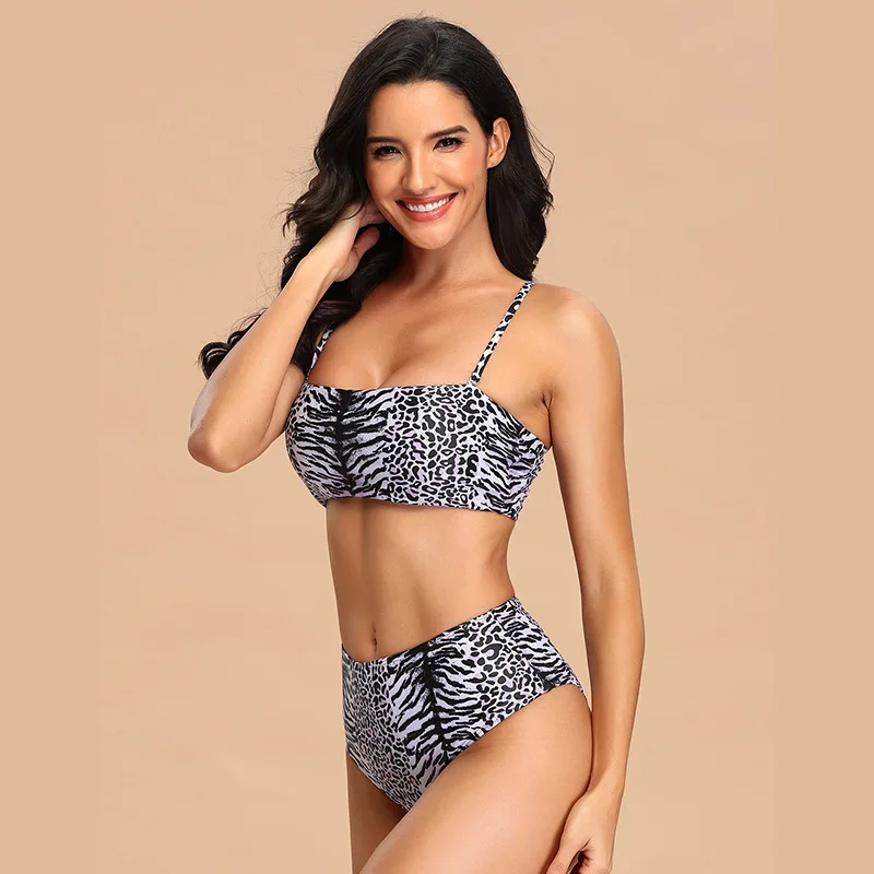 
Женские леопардовые купальники из двух частей на заказ 