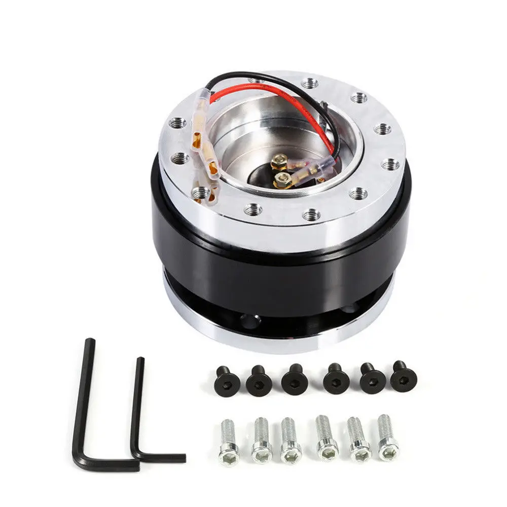 Universal Car Sport Steering Wheel Aluminum Steering Wheel Snap Off Quick Release Hub Adapter Boss kit
