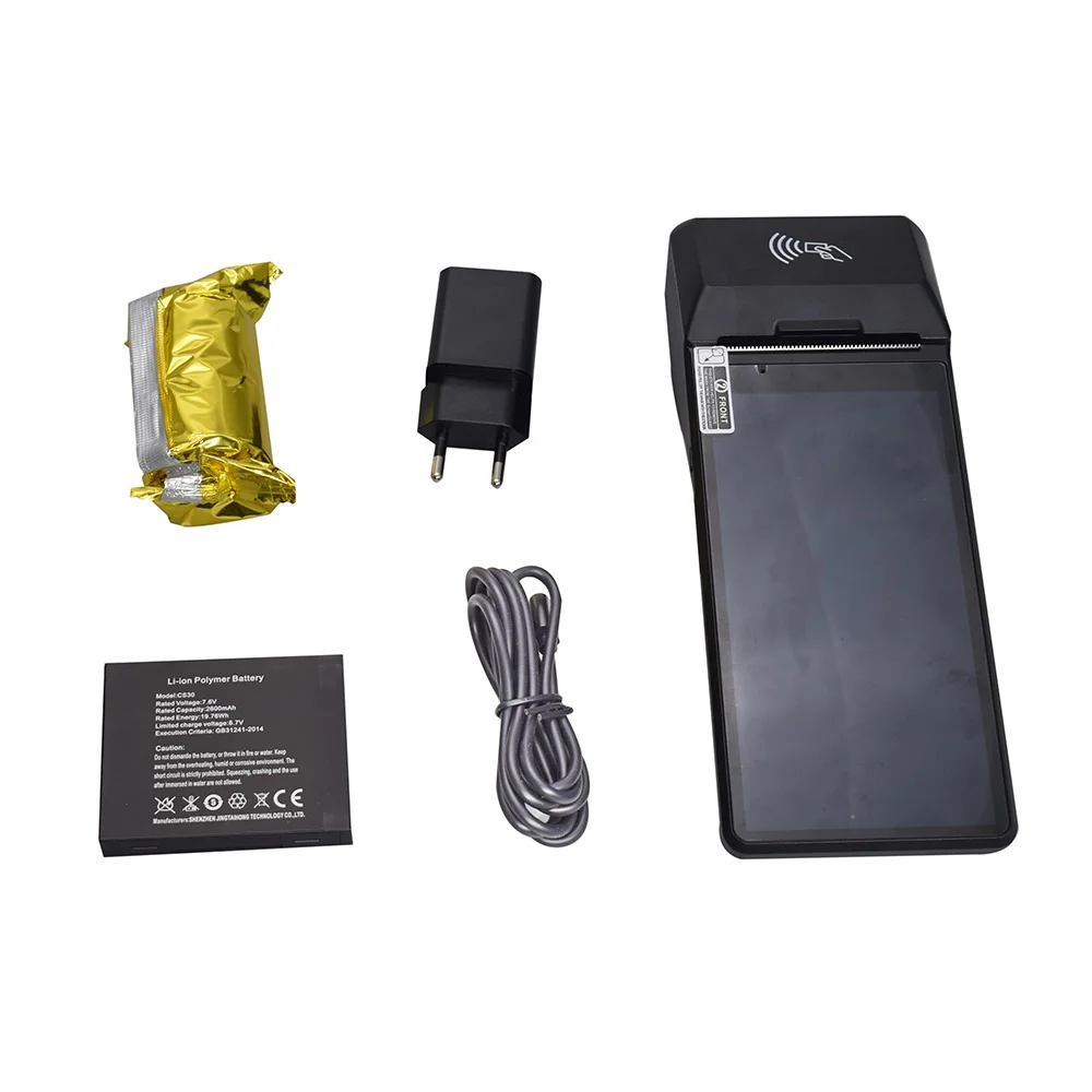 6 Inch Handheld Android Blue tooth Mobile Payment Portable Touch Screen Pos Printer Machine