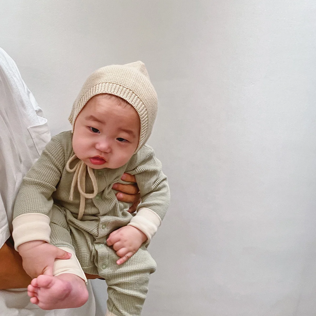 Best Selling Winter Toddler Lace Beanie Versatile Organic wool Knit Baby Bonnet