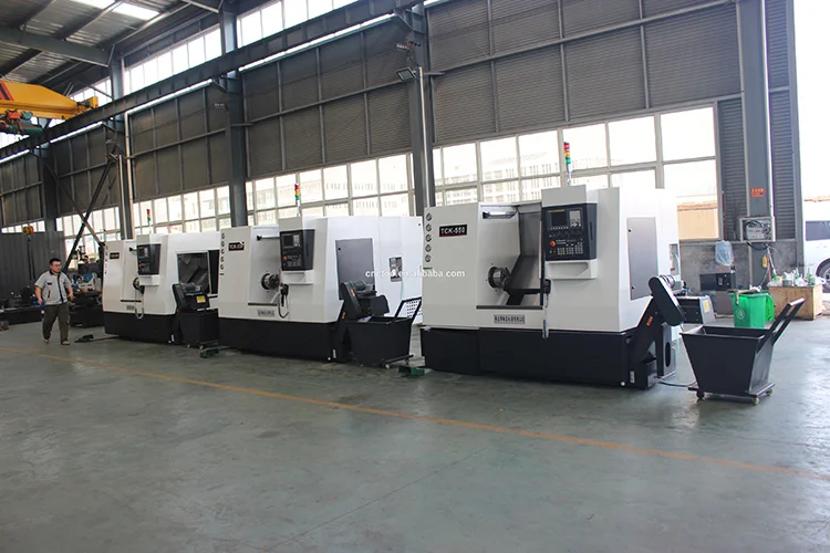 Bar Turning Lathe Machine TCK550 Fanuc Cheap metal CNC Slant Bed Lathes