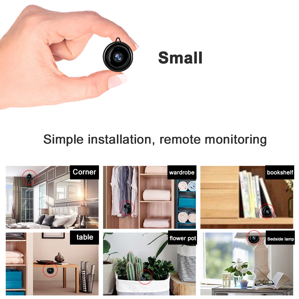 Ready to ship HD 1080P V380 outdoor Waterproof Hidden Home indoor WiFi mini spy CCTV Camera