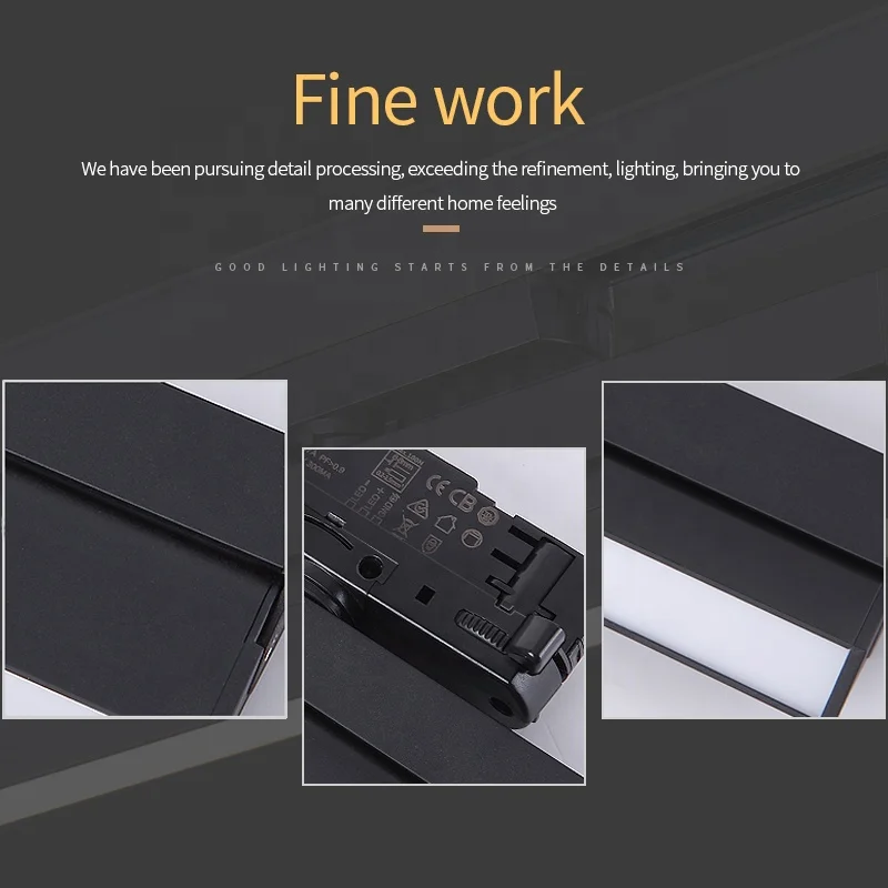 Exhibition Gallery Lamp 220V Track Linear Light Adjustable Beam Angle Linear Led Rail Track Light Spot Focus Lighting Fixture