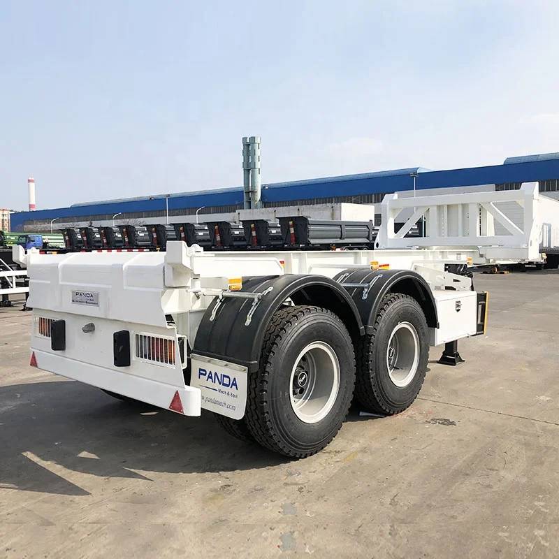 20ft Container lift tipping chassis skeleton semi trailer for 20feet dry container unloading