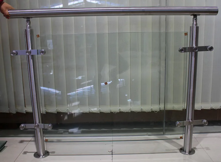 stainless steel tube balustrade handrail railing support 316 material glass handrail post