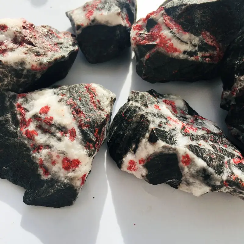 Wholesale natural Raw cinnabar mineral Stone Original specimen crystal stone for sale