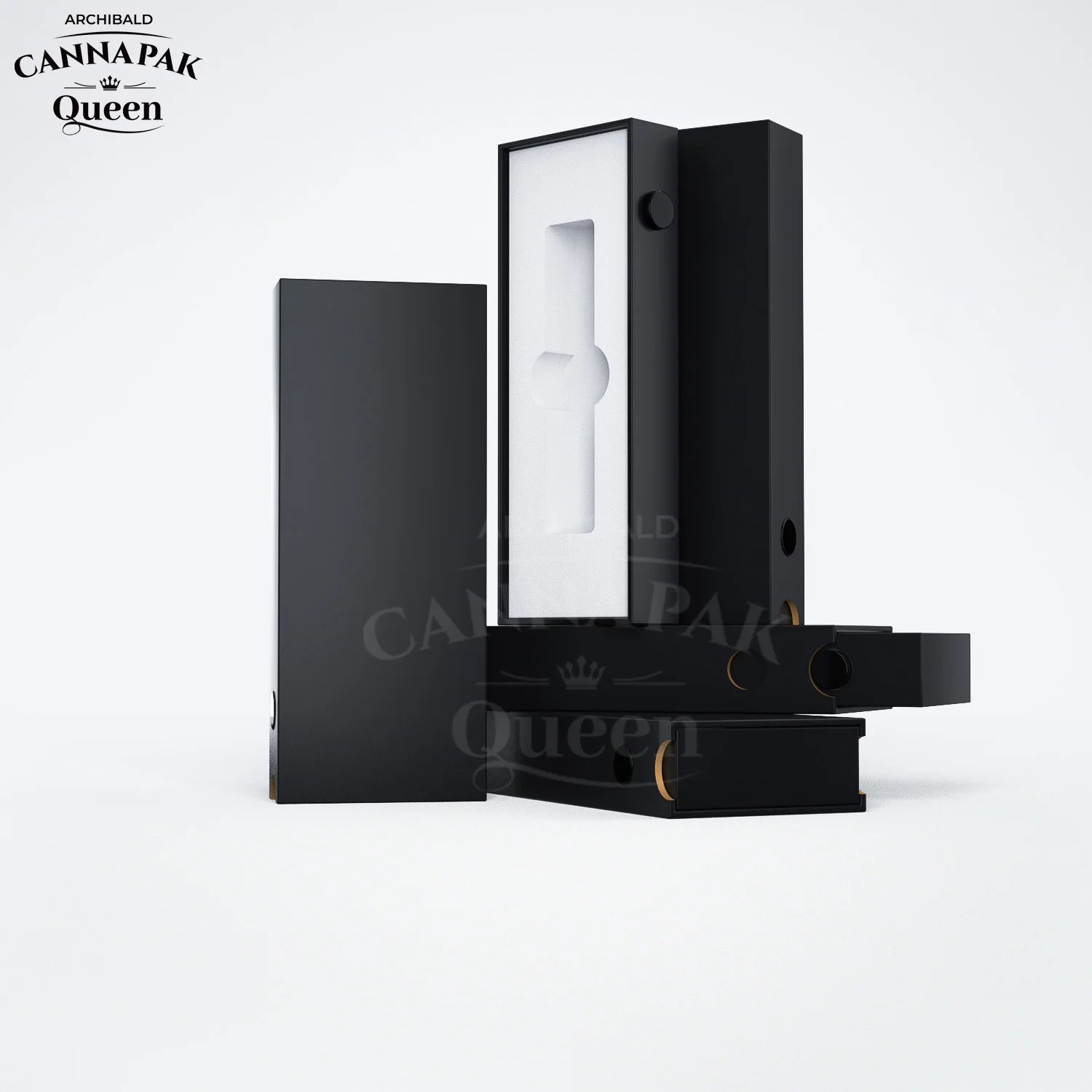 Archibald China Exported Good Quality Manufacturer Child Resistant Concentrate Oil Slide Out Cr Drawer Custom Cartridge Box