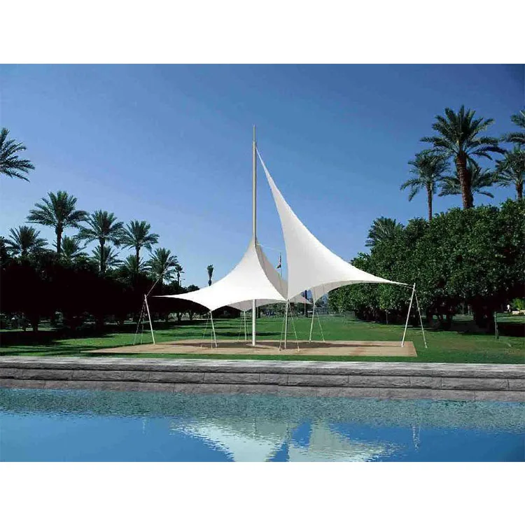 1050g/sqm Membrane Light Weight and PVDF PTFE Coated Fiberglass Fabric Material Roof Awning Sunshade