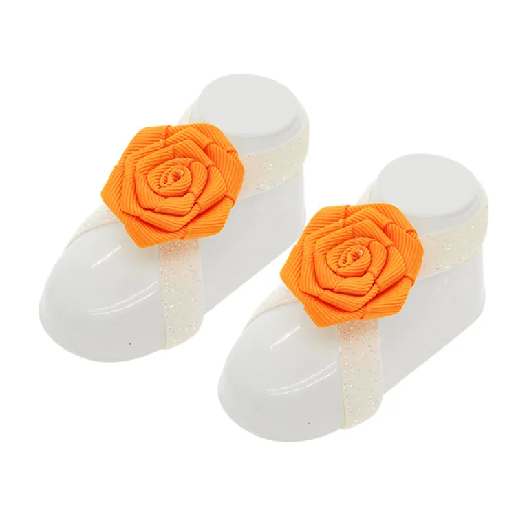 Girl Toddler Kids Headband Barefoot Flower Sandals For Photo Prop