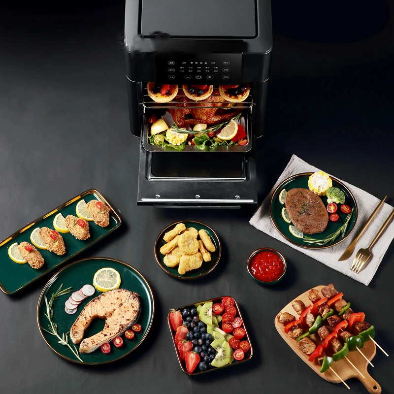 2021 china 1600W electric air fryers grill dropshipping 6L 12L 14L custom oil free deep fryer