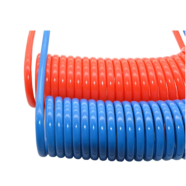 High Pressure Red Flexible Spiral Polyurethane Pneumatic pu spring tube Recoil Tube