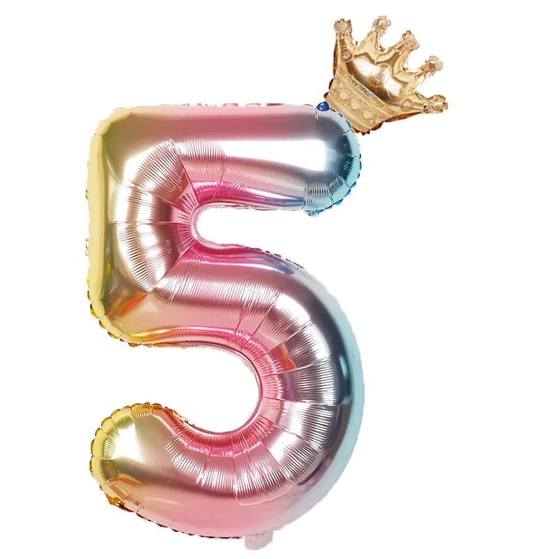 32inch Number Foil Balloons Digit Air Balloon Kids Birthday Party Wild One Decorations Figure Baby Shower Boy Girl Gifts Globos