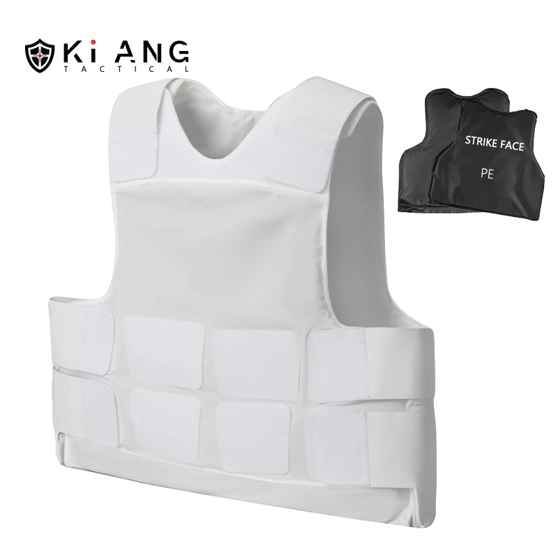 KIANG White Other Personal Defense Equipment Pe&Aramid Concealed Polyester Outdoor Trekking Plate Carrier Tactical Armor Vest