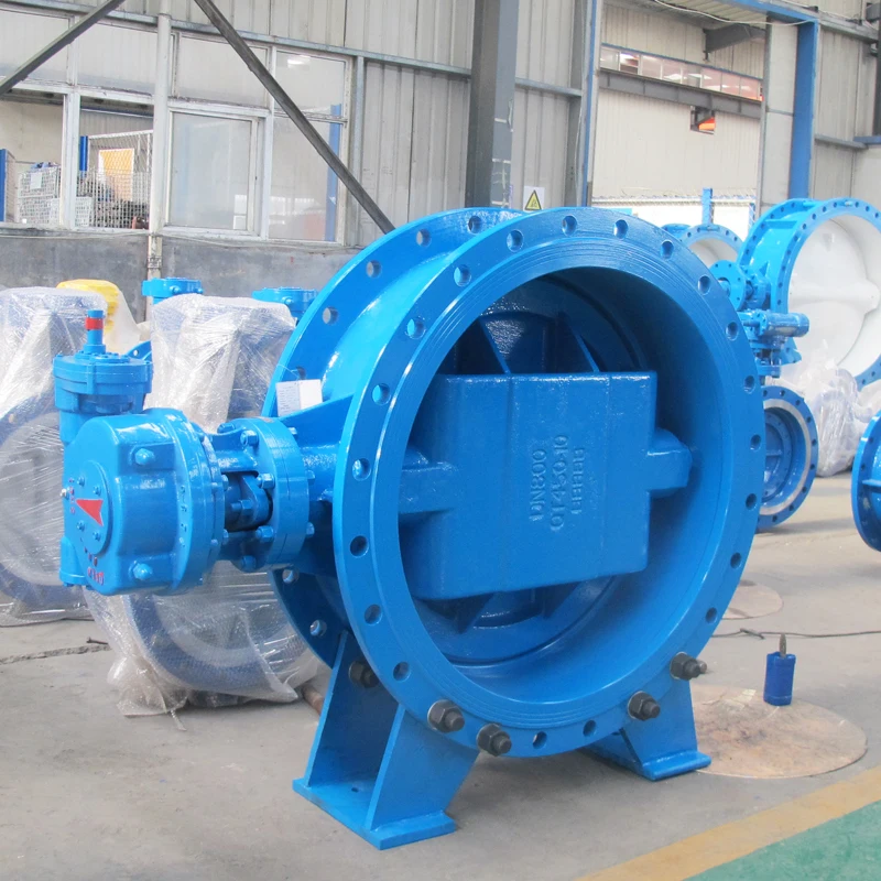 AWWA C207 Ductile Iron GGG40 GGG50 double eccentric rubber sealing butterfly valve