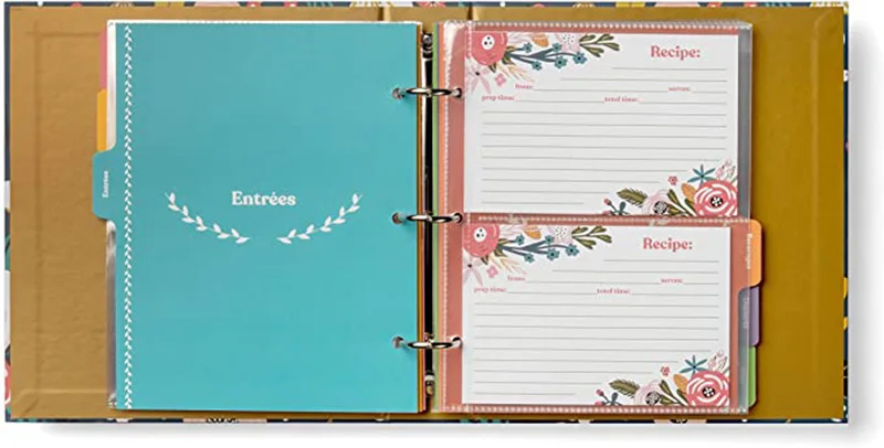 Recipe Divider Paper Ring Binder Recipes Wholesale Binder
