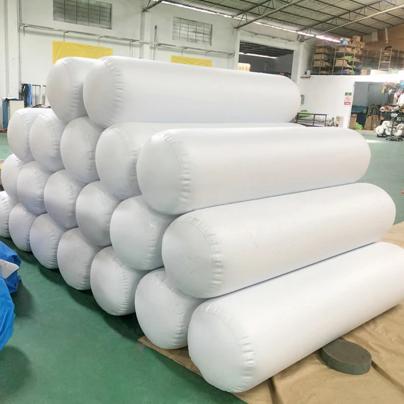 Custom Logo Durable PVC Inflatable Long Water Marker Buoy Pontoons Tubes For Waterpark