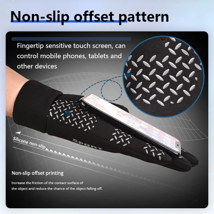 Touch Screen Water Resistant Windproof Anti Slip Winter Thermal Gloves For Men Women