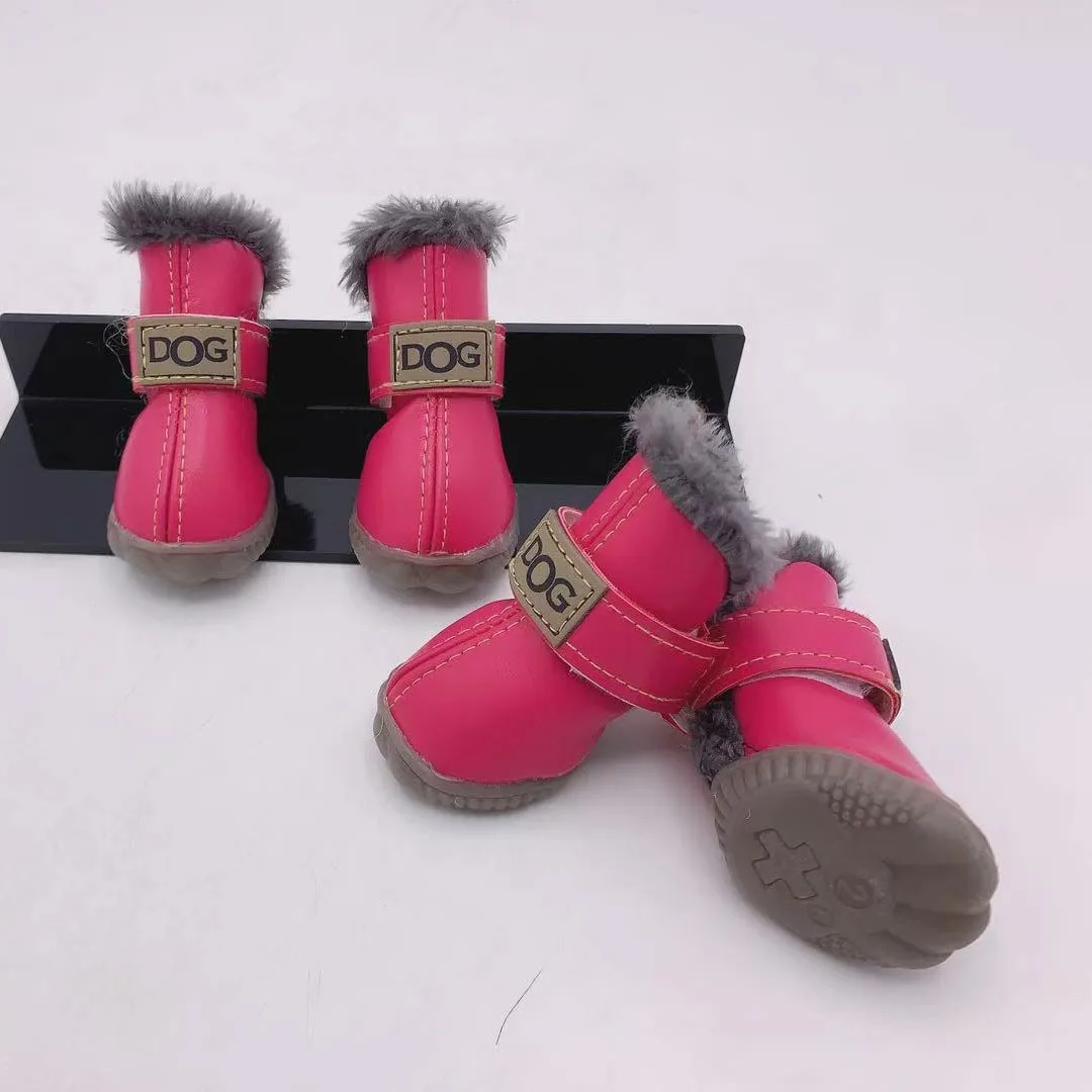 JOYPET Colorful Waterproof Anti-Slip Winter Boots Pet Shoes Warm Dog Snow Boots Small Dog Puppy Cat