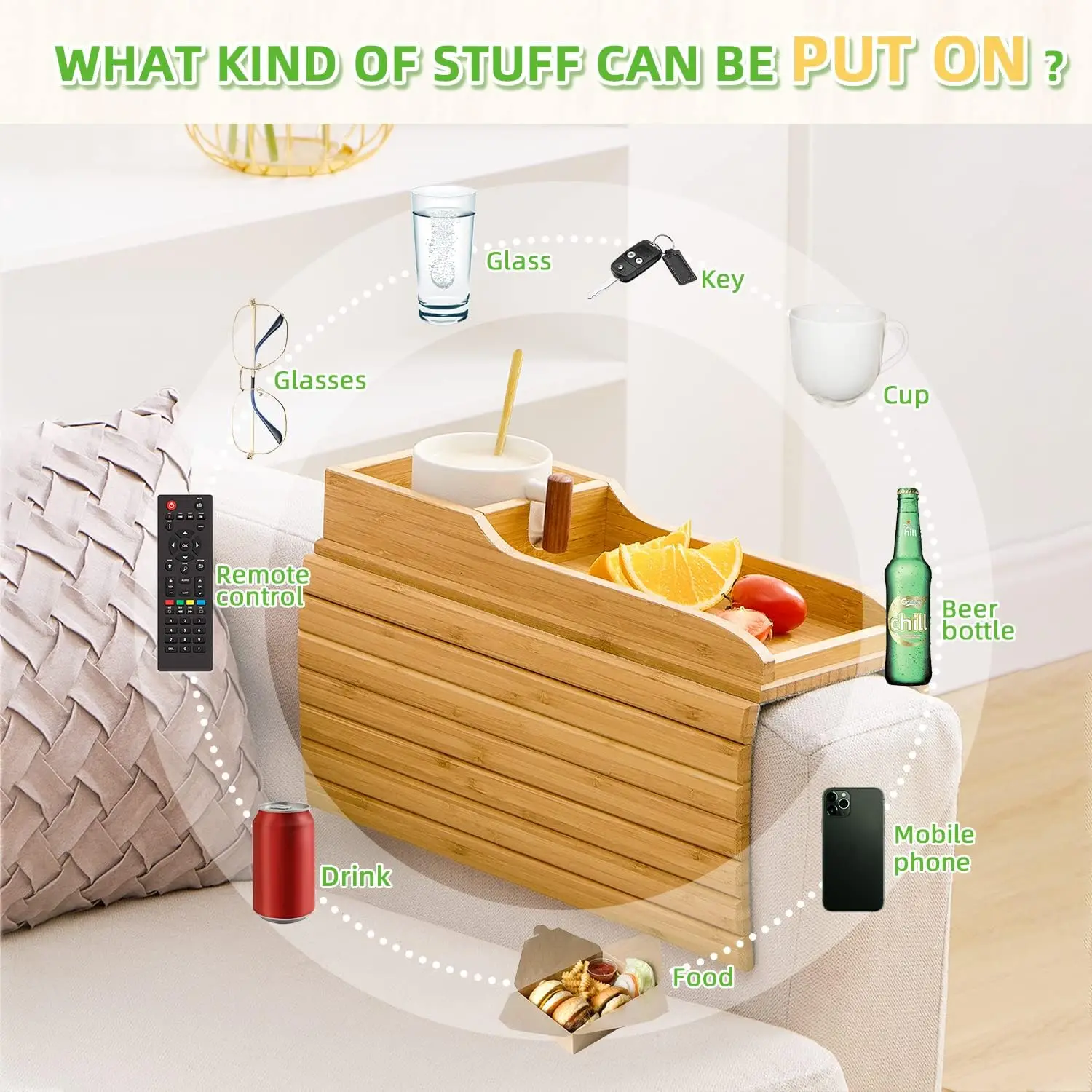 Подставка для дивана подставка под чашку из натурального бамбука подлокотник подлокотника