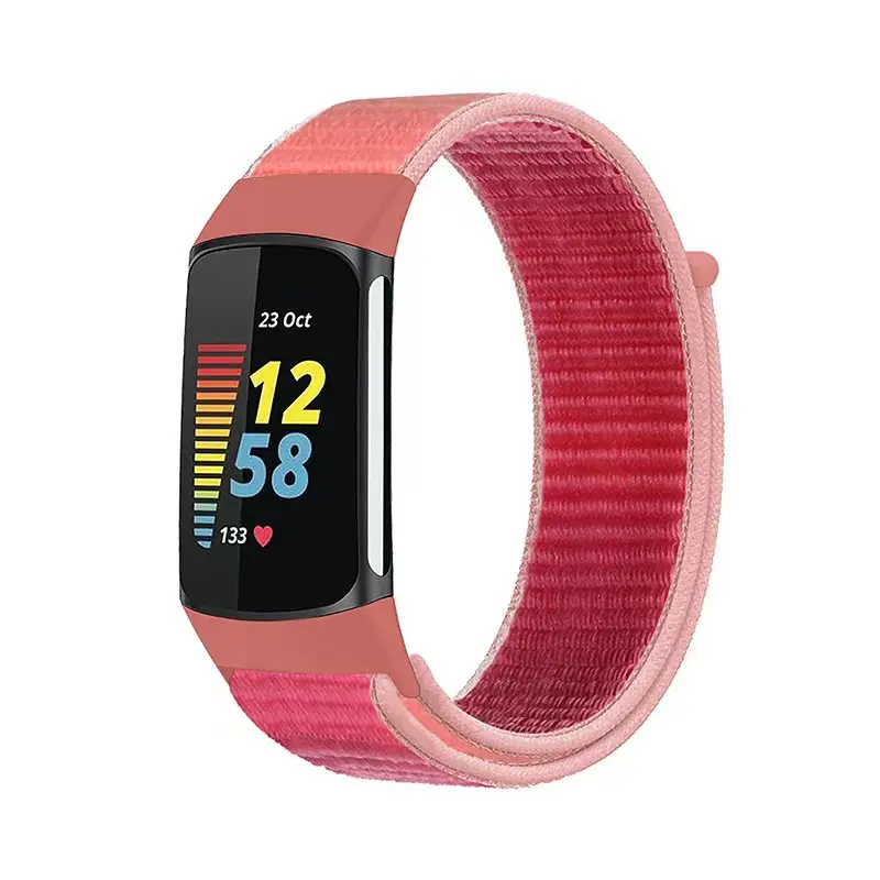 Nylon braided fitbit change 2 3 4 adjustable loop watch bands 14 colors Suitable for FITBIT LUXE smart nylon strap