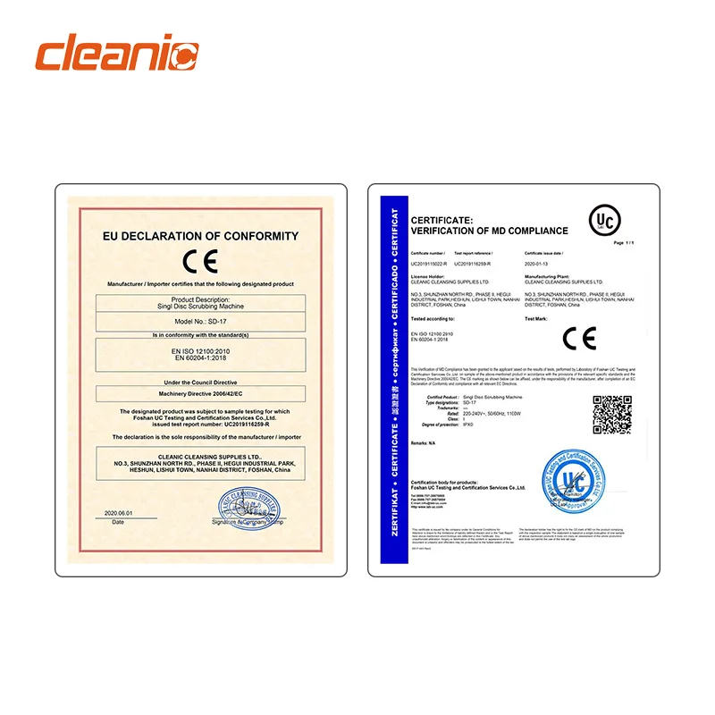 Exterior floor polish cleaning machine wired hand push industrial commercial professional single disc floor scrubber