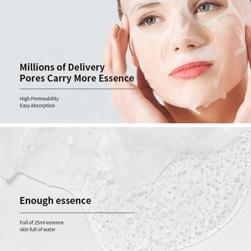 KORMESIC Wholesale OEM Soft Skin Deep Moisturizing Hyaluronic acid Whitening Face Beauty Facial Mask Sheets