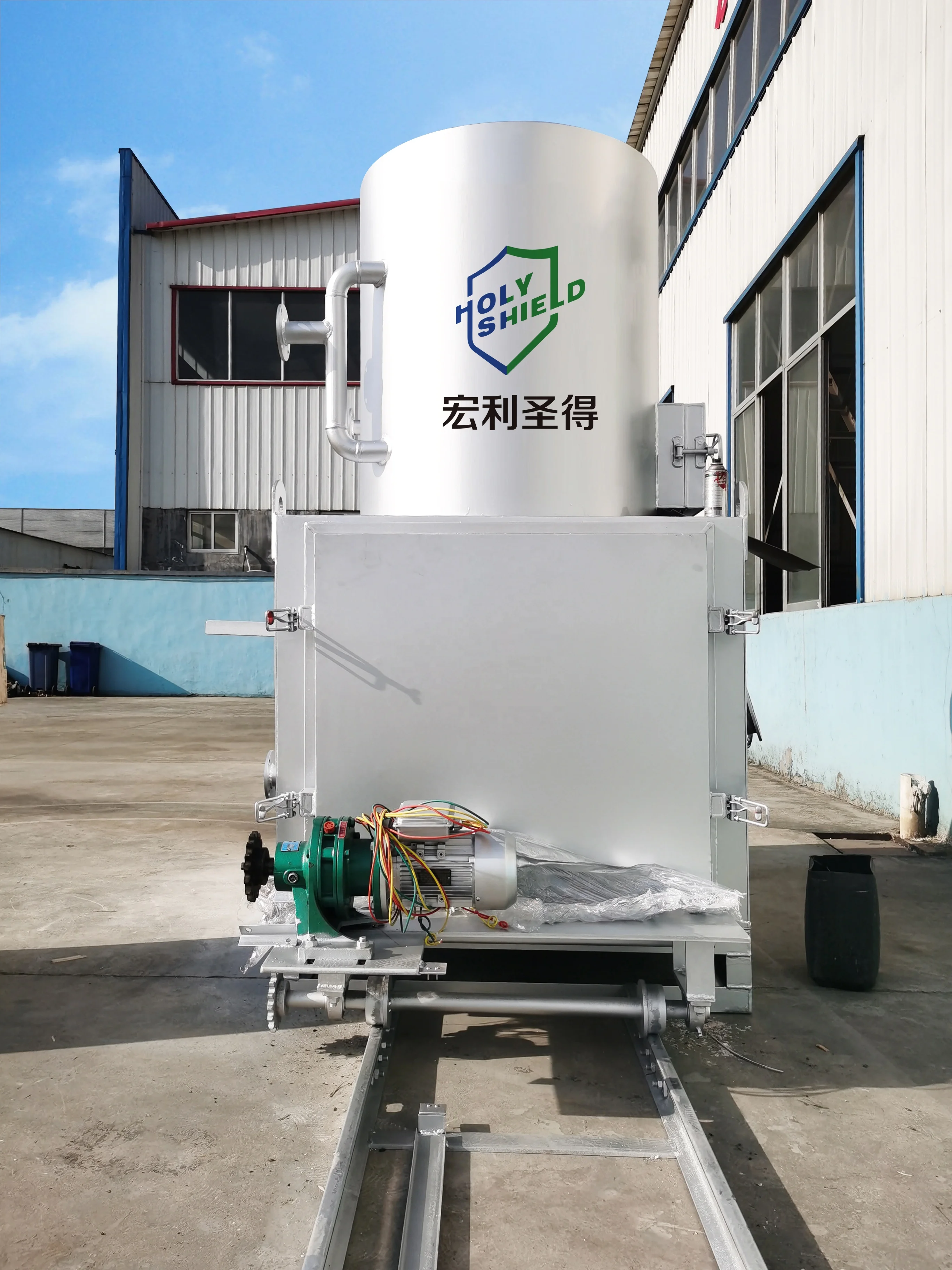 Small push-pull mobile animal incinerator prices body cremation pet funeral farm pet hospital