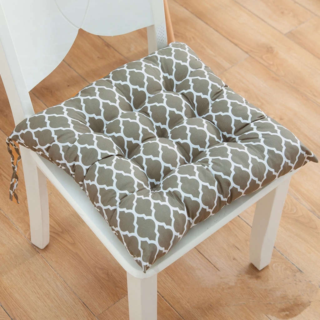 washable and durable tie back cushion wholesale price cushion pillows with pp silk inserted office chair seat cushion