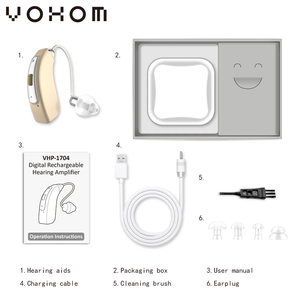 (VHP-1704T) Mini Portable Digital Hearing Aids Factory Direct Sales Sold at Wholesale Prices Cheap Hearing Aid