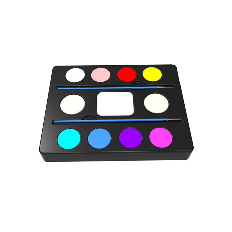 Temporary Kids Body Face Painting Palette Children Rainbow Water-based Face Paint
