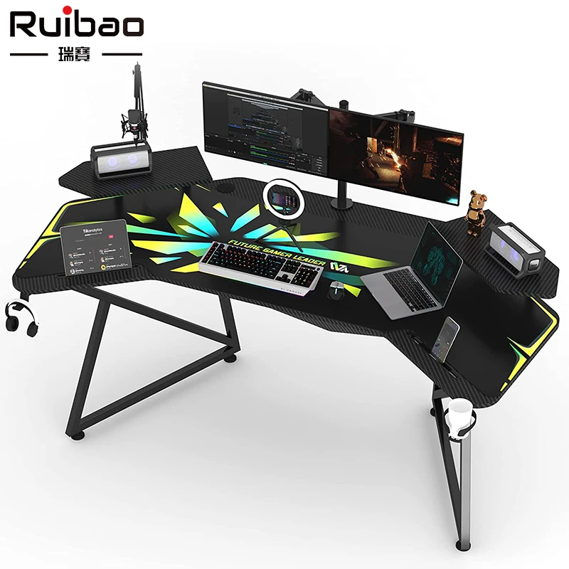 Ruibao Best Selling Gaming Desk Good Quality Height Adjustable Computer Gaming Table For PC