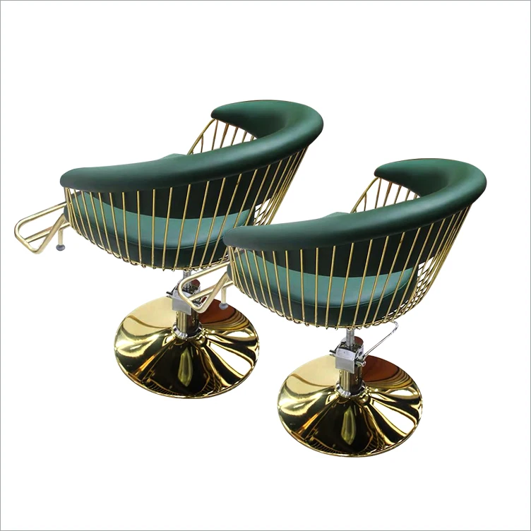 green synthetic leather beauty set all purpose salon chairs