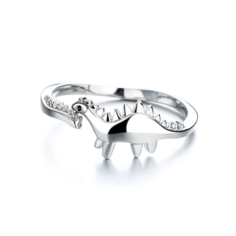 Lovely Tyrannosaurus Dinosaur Tanystropheus Ring Cute Female Alien Stegosaurus Triceratops Rings