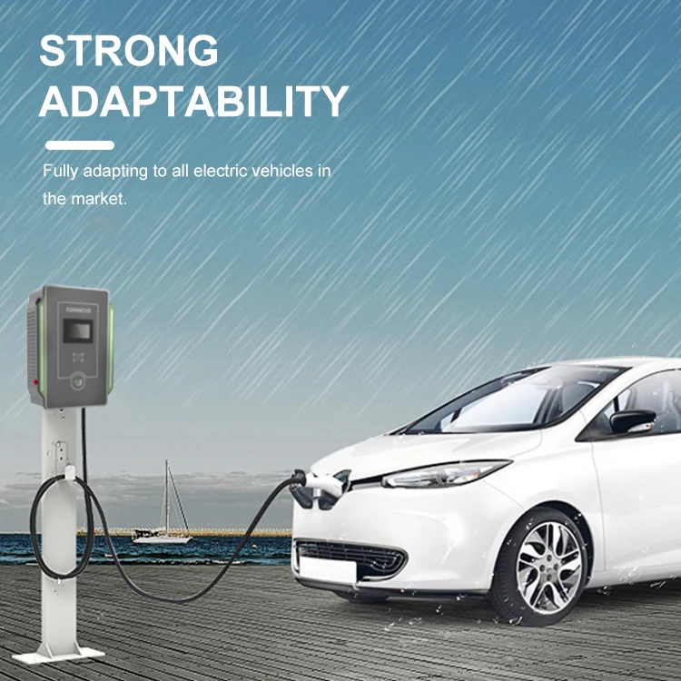 multi-language support evse electric dc ev fast bidirectional car wall charging stations WITH led
