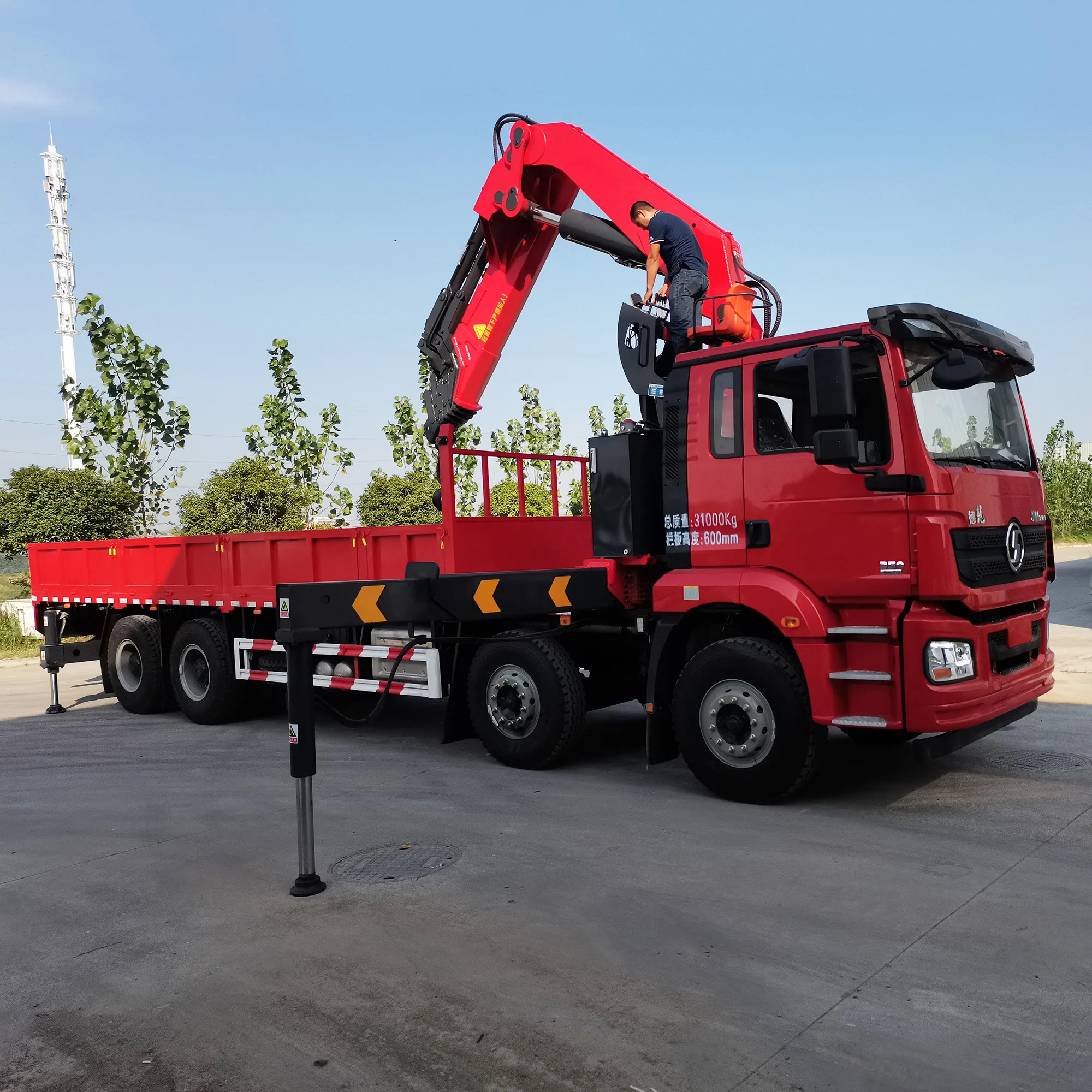 Hydraulic Mobile Wheel Mounted Terrain Stiff Arm Manipulator 20ton 25Ton 35T Articulated Boom Truck Crane With Top Seat