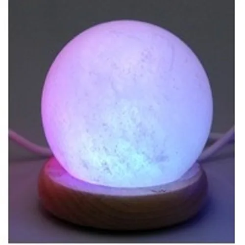 Seven Colour Changing Himalayan USB Ball Shaped Crystal Rock Salt Lamp with USP port to Attach With your Laptop anywhere