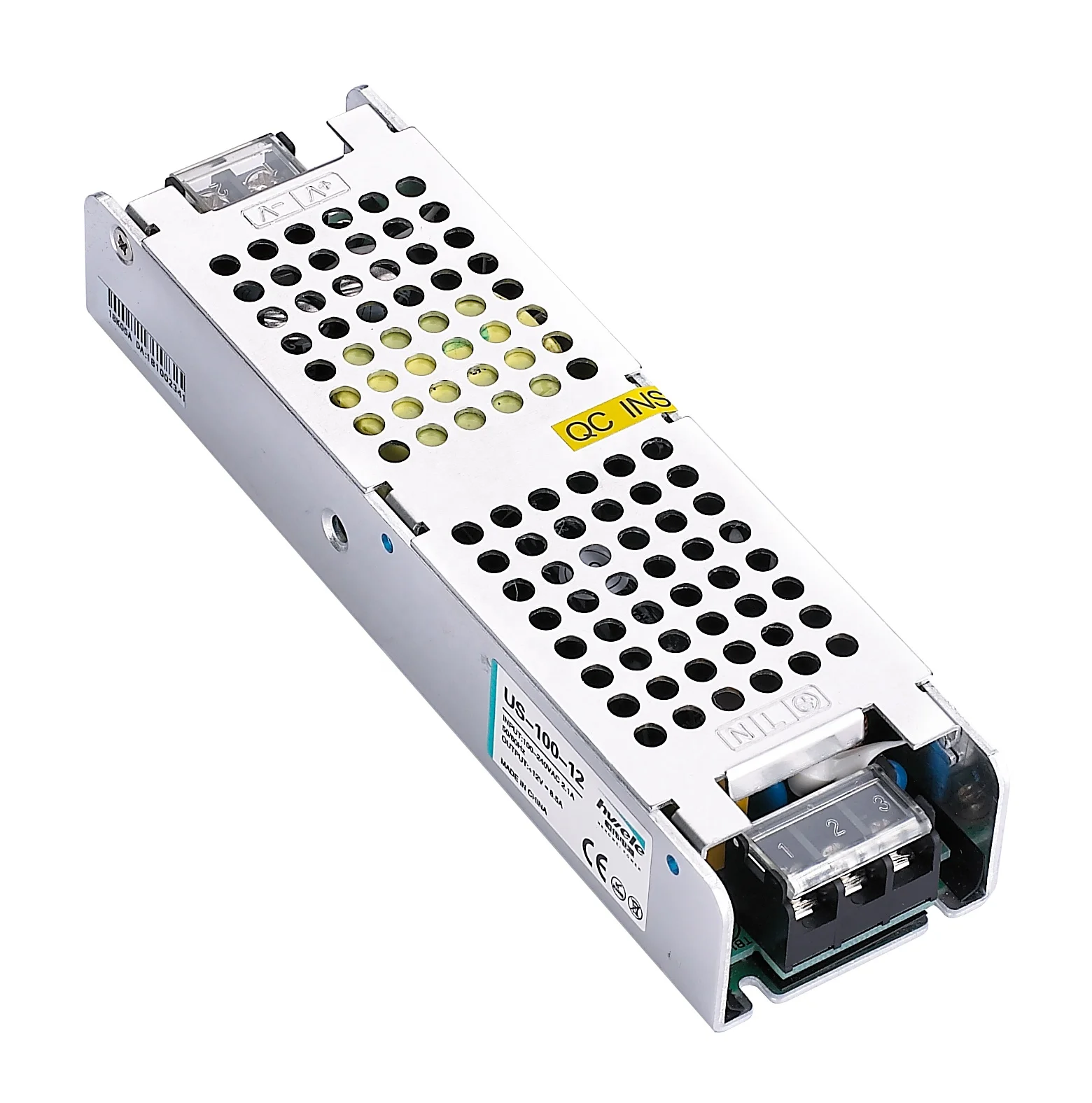 Тонкий тип CV закрытого типа US-100-12 100W 12V 8.3A импульсный источник питания для светодиодных экранов