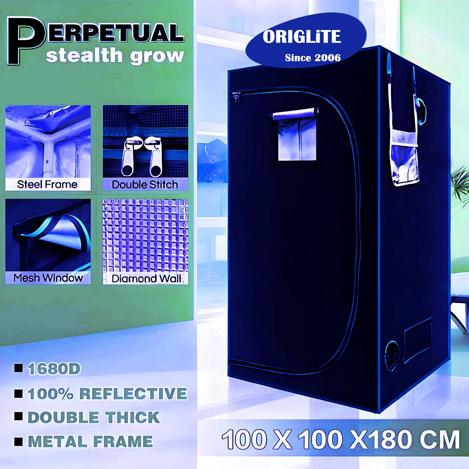 ORIGLiTE Grow Tents Kits 7-in-1 Grow Complete Kit with EC exhaust ventilator carbon filter  grow tent controller grow tent fan