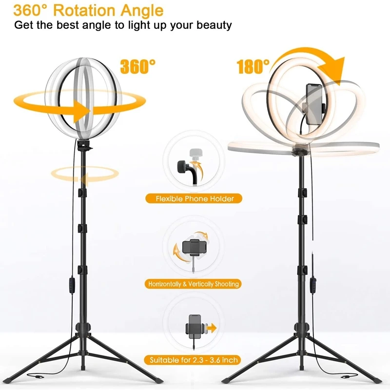 Wholesale USB Beauty Make Up Fill Photographic Lighting With Tripod Stand 10Inch 12Inch LED Ring Light