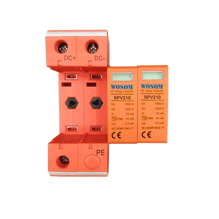 SPD 40ka Powerful Photoelectric Surge Protector 2 Phase High Power 1000V Surge Protector