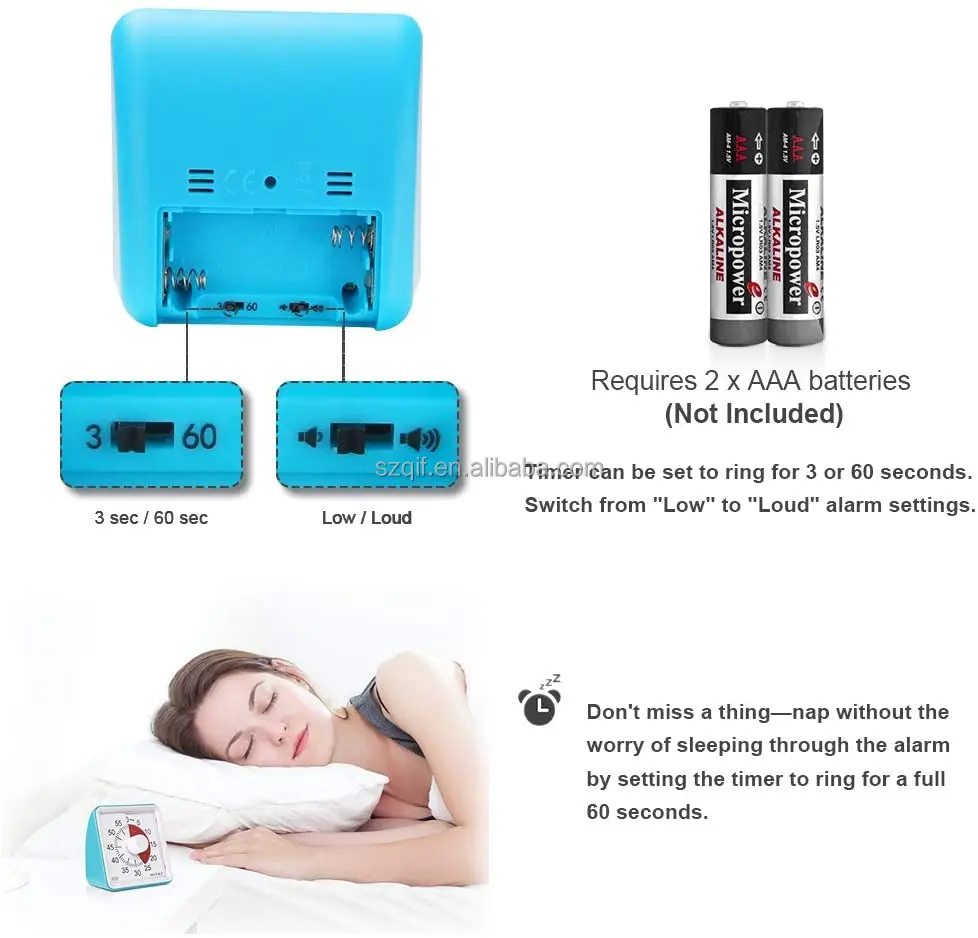 60-Minute Visual Timer Silent Study Timer for Kids and Adults Time Management Countdown Timer for Teaching