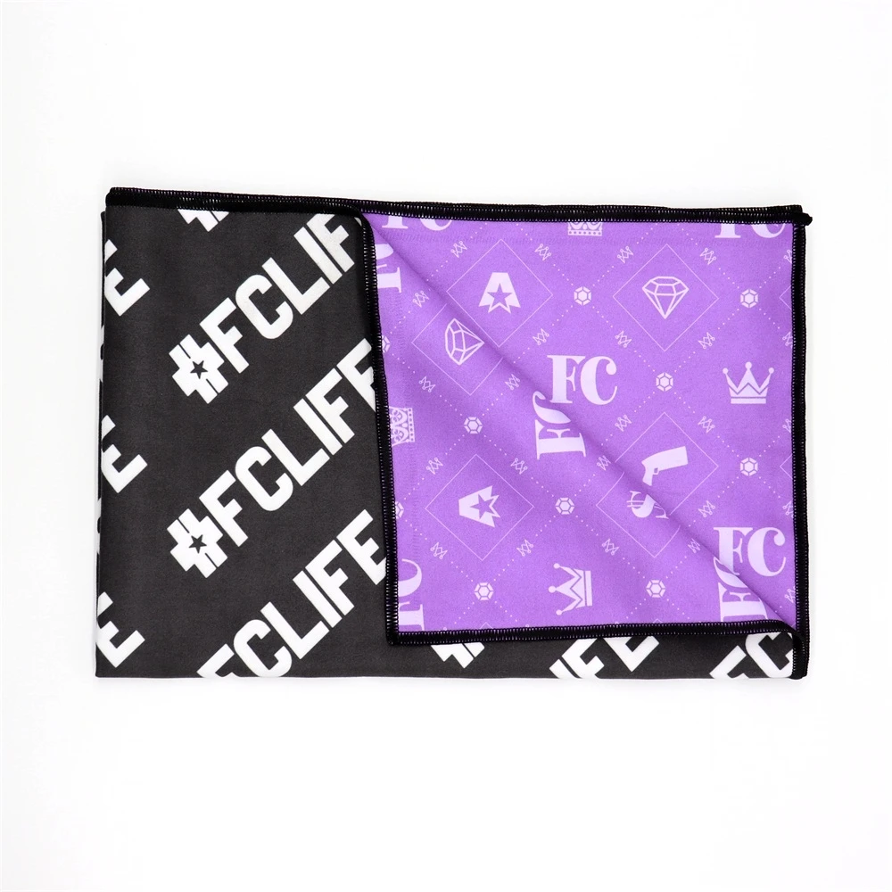 Promotional Customize Double SIde Sublimation Printed Microfiber Sand Free Quicky Dry Beach Towel With Logo