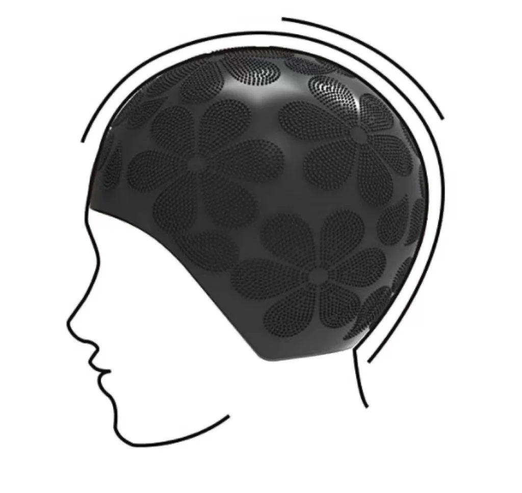 Swim Cap Cover Hair and Ears with Full Stretchy and Durable Premium Silicone for Curly, Short and Long Hair, Shower Bathing Caps