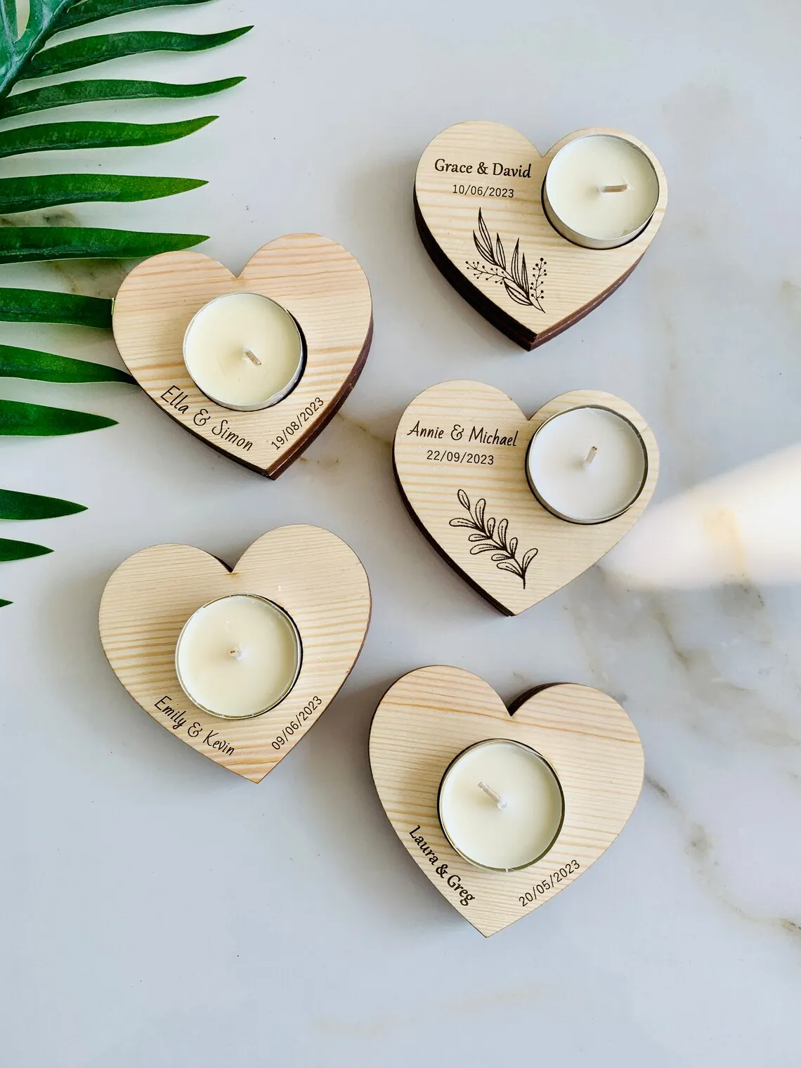 Hot  sale  Heart Candle Personalized Wedding Favors