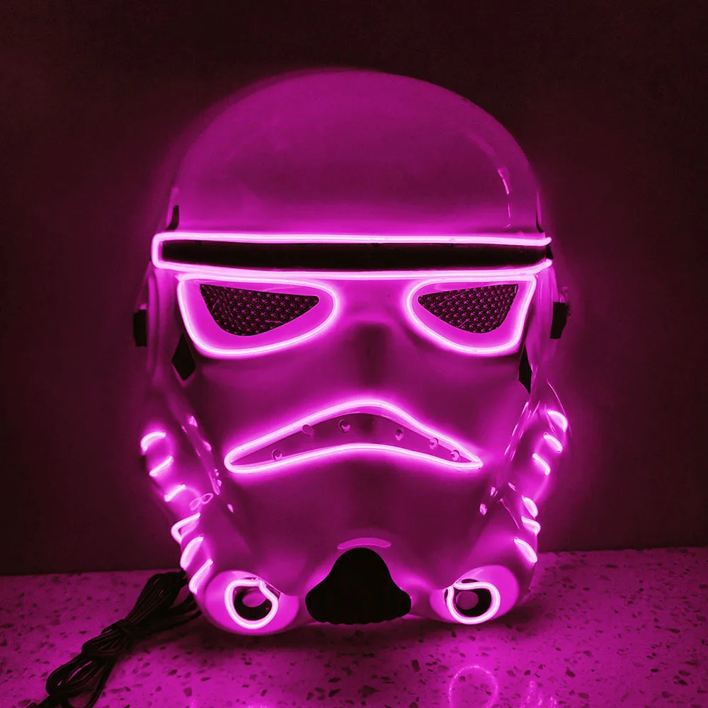Storm Trooper Neon Green Light Up Star War Stormtrooper Mask Halloween Costume Movie Masks