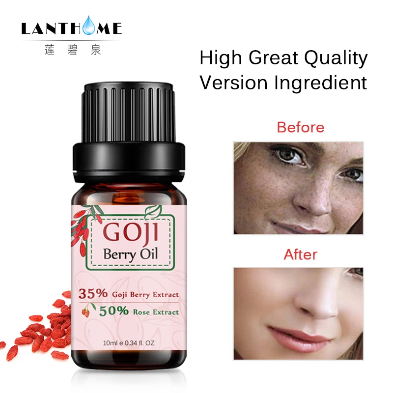 private label Skin care Glow anti wrinkle essence acne pimple removal dark spot Corrector face serum goji berry rose oil